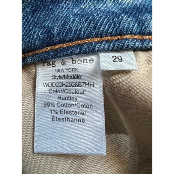 RAG & BONE JEANS WOMENS SIZE 29 PEYTON MID-RISE BOOTCUT LEG HUNTLEY BLUE NEW - Picture 10 of 13